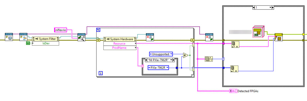 LabVIEW Code of FlexRIO Detection